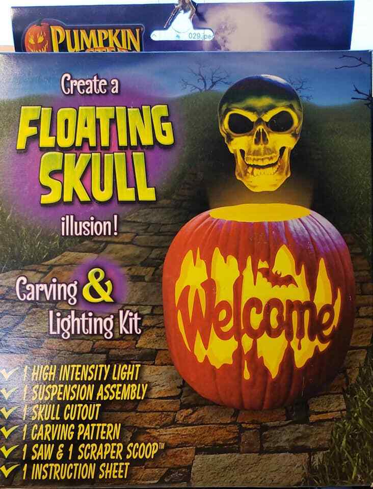 Pumpkin Masters  Floating Skull Illusion Carving Lighting Kit