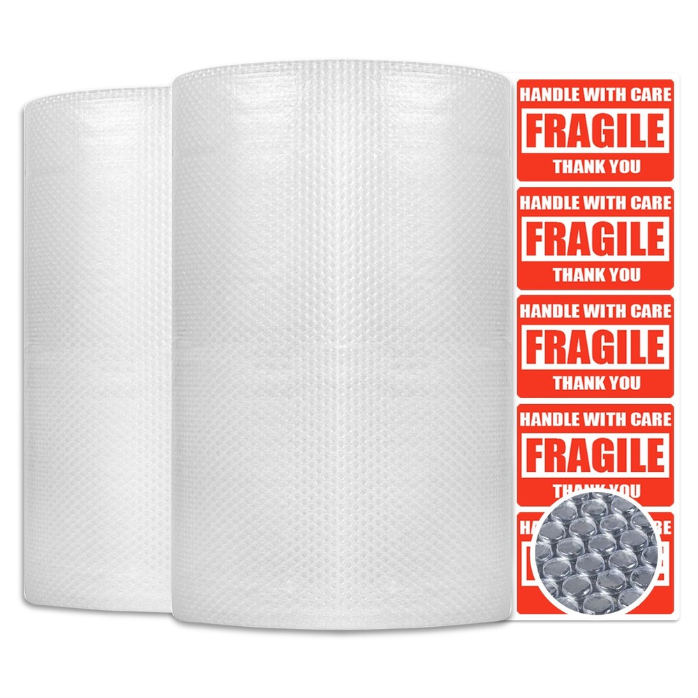 Bubble Cushioning Wrap Padding Roll 3/16" Small Bubble 12"x72ft Perforated