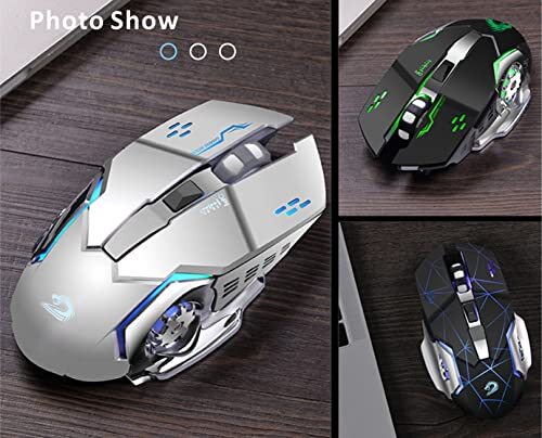 Q85 Rechargeable Wireless Gaming Mouse 2.4G LED Optical Silent Wireless Compu...