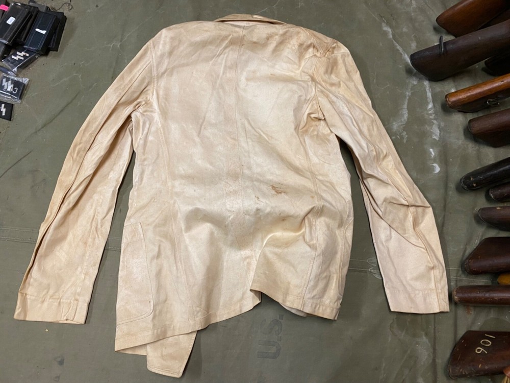 ORIGINAL WWII US NAVY CHIEF PETTY OFFICER CPO DRESS "WHITES" JACKET-MEDIUM 4OR