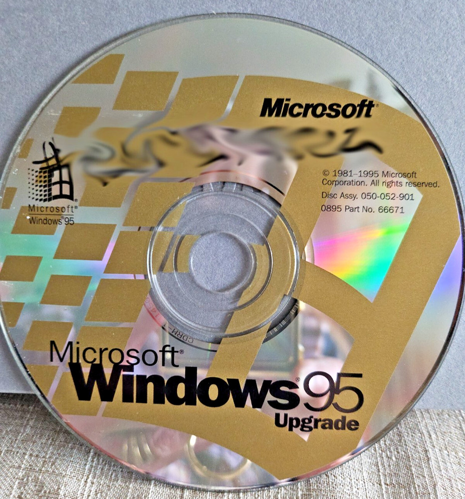 Windows 95 Upgrade CD-ROM with Product Key MICROSOFT WINDOWS