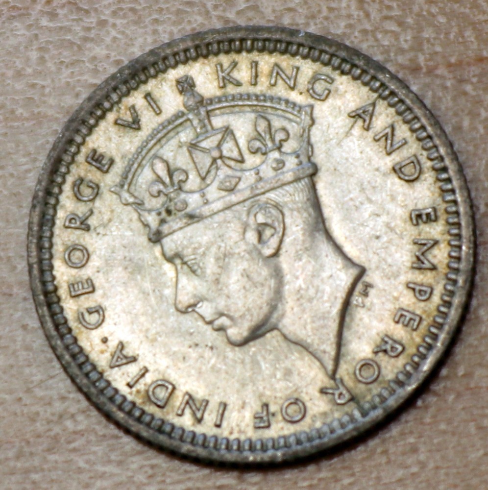 1943 Malaya 5 Cents Silver