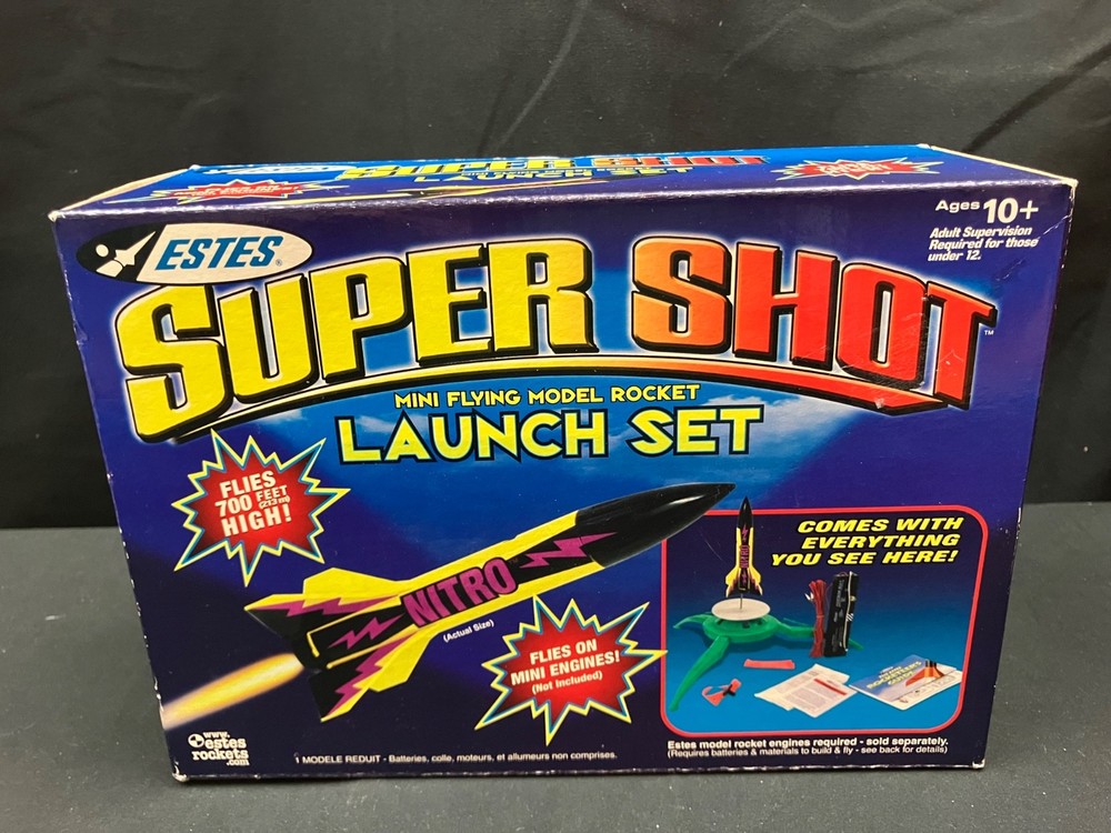 Estes Super Shot Flying Model Rocket Launch Set #1485 - Sealed
