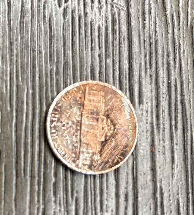 Jefferson nickel On Cent Planchet Error 1988