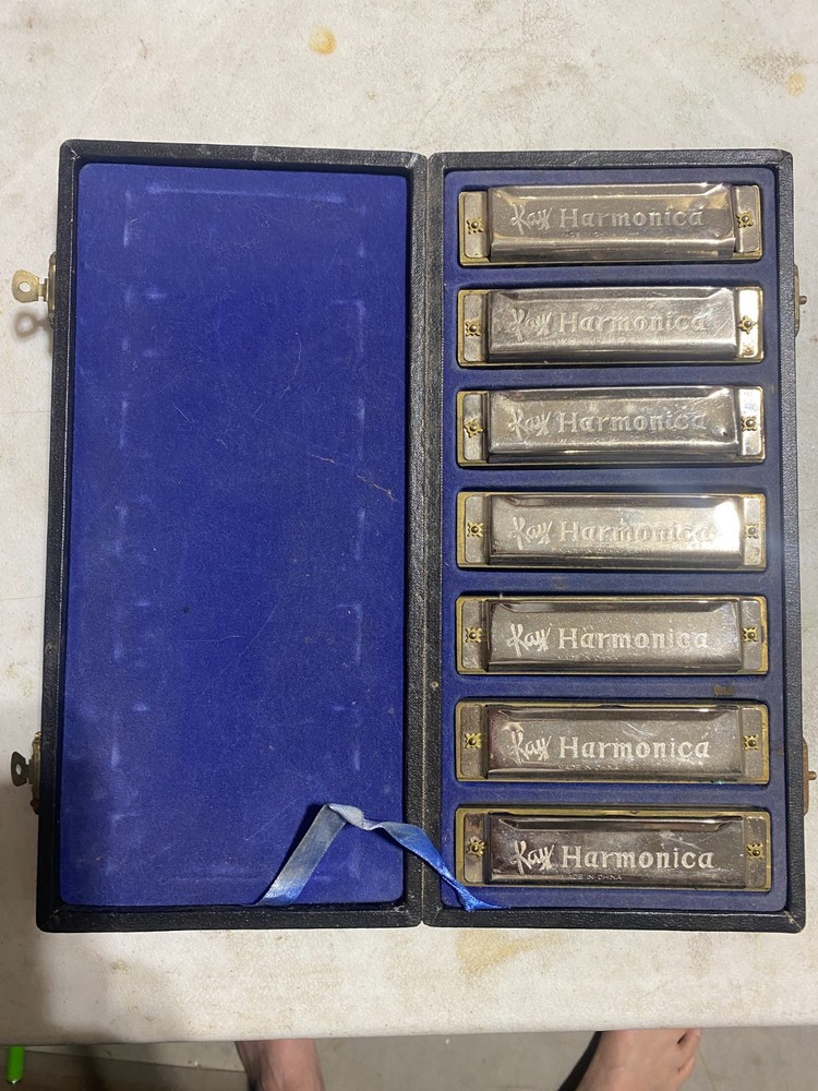 Kay Chicago Blues Harmonica 7 pc Set In Case