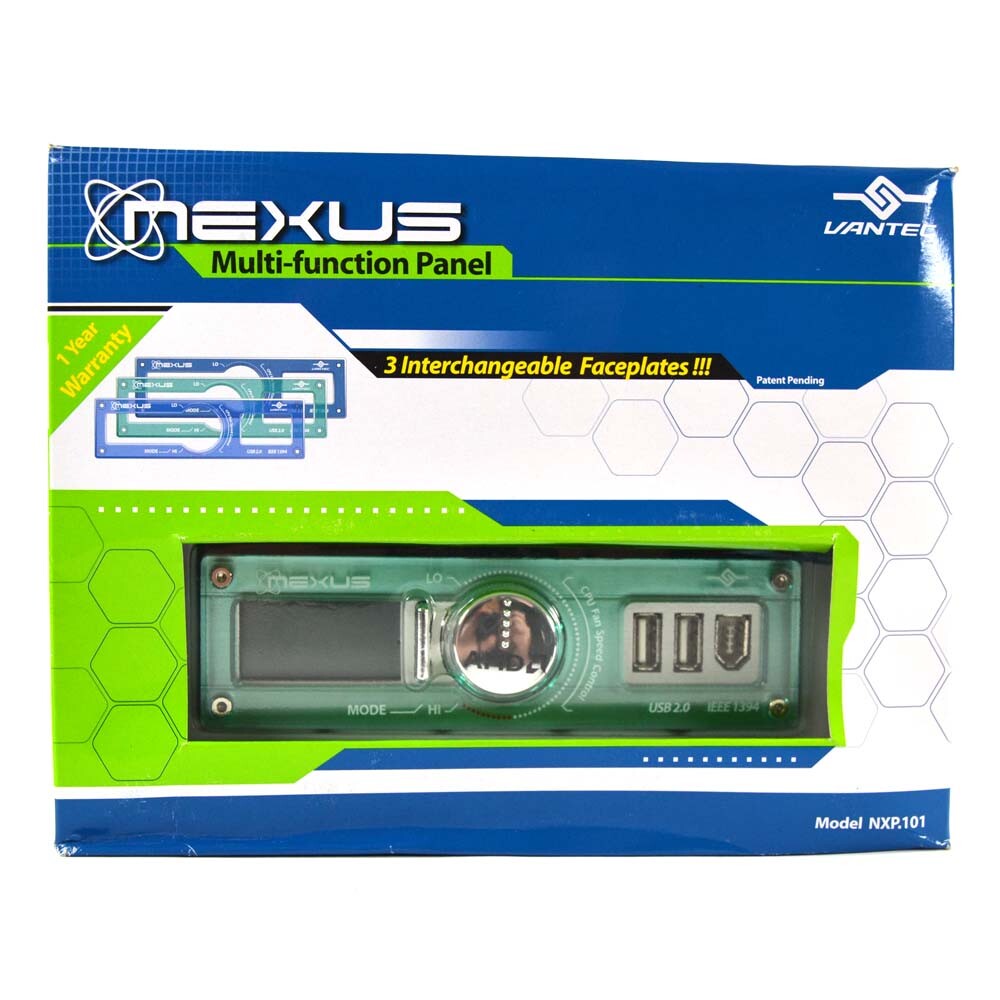 NEW Vantec Nexus NXP.101 Multi-Function Panel USB 2.0, Firewire, CPU Fan Speed++