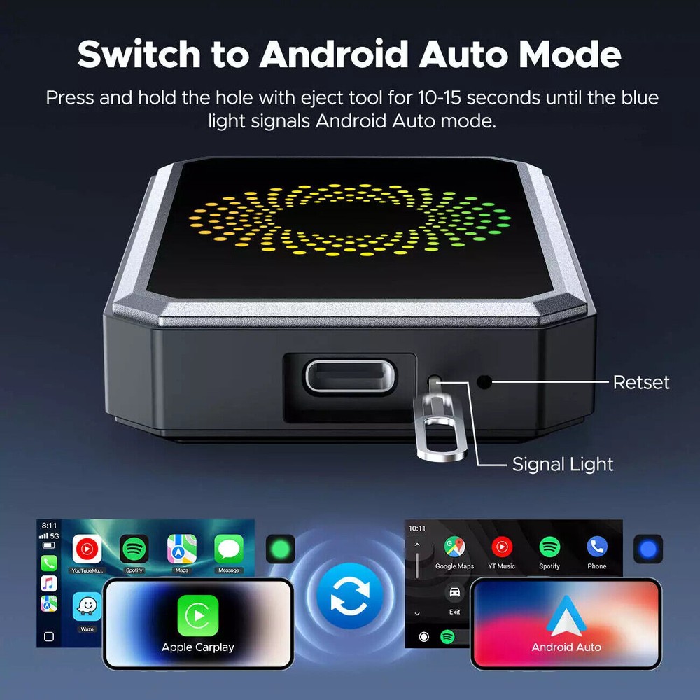3 In 1 Android12 Wireless CarPlay AI Box Adapter/Android Auto-Multimedia Adapter