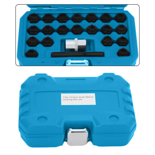 22pcs Universal Wheel Locking Key Socket Wheel Rim Lug Nut Master Removal Tool