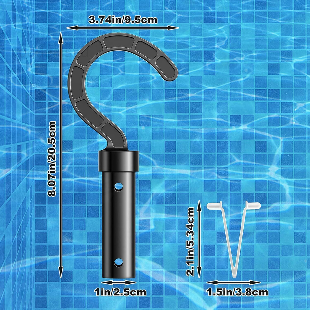 Pool Hook for Robotic Cleaner, ABS Hooks Poles, Black