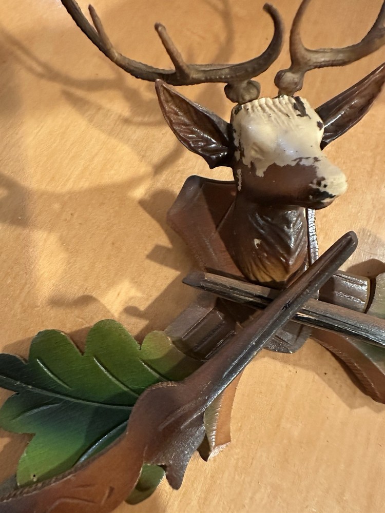 Vintage Black Forest Hunter Regula German Cuckoo Clock - Probably Needs Service