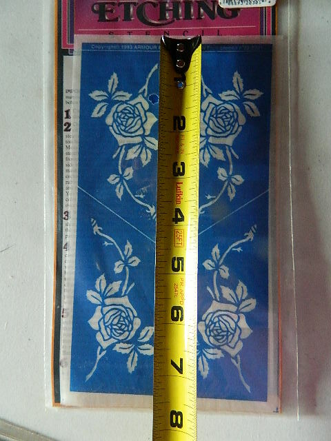 Armour Rub N Etch Stencils Roses glass acid etching