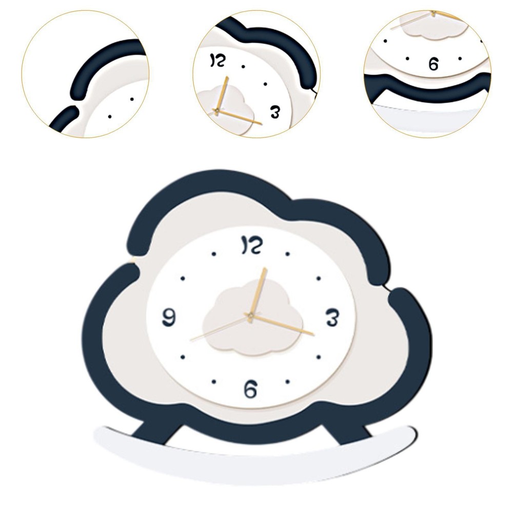 Cloud Shape Table Clock Cloud Figure Modern Rocking Timepiece Desk Clock for