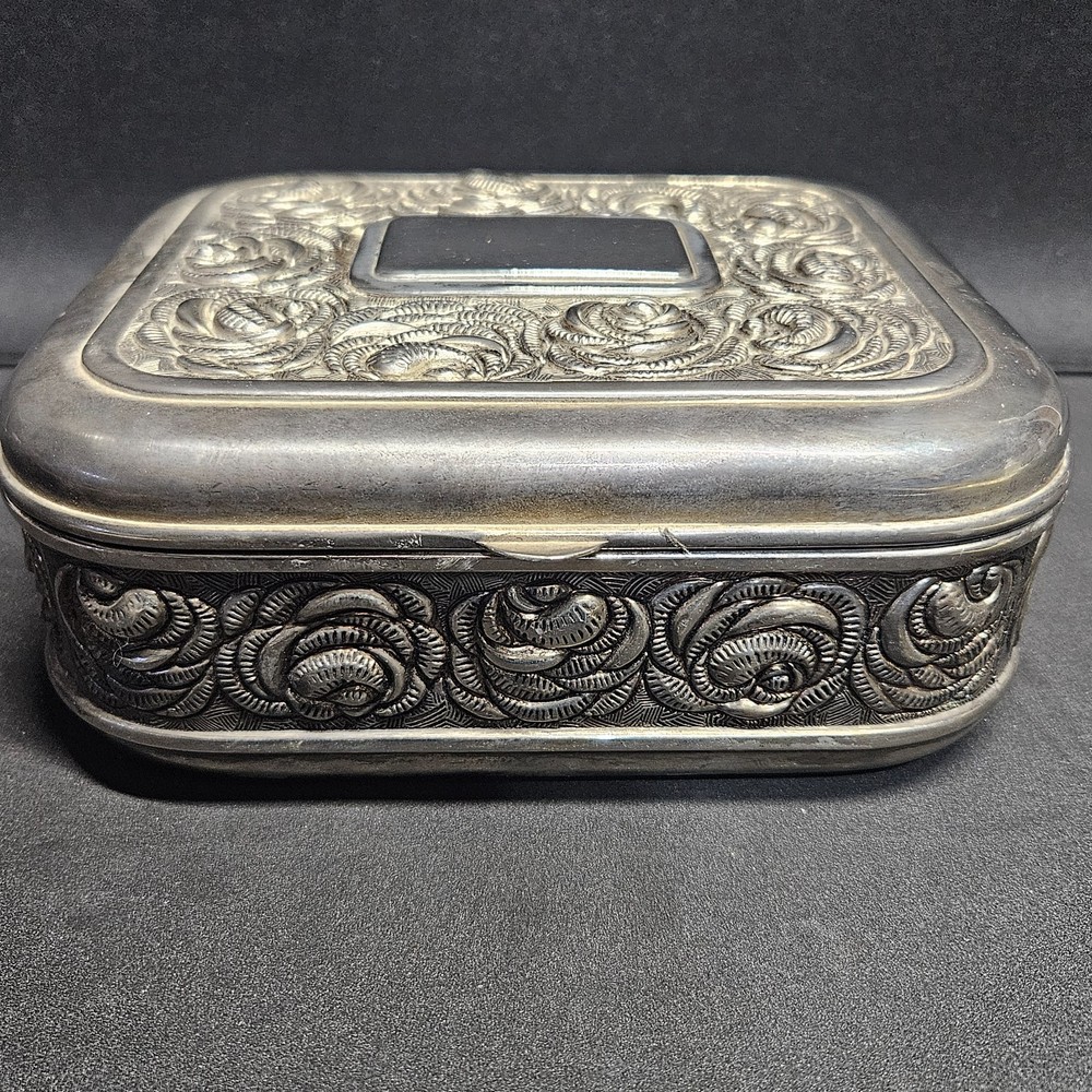 Vintage International Silver Company Silverplated - Red Lined - Jewelry Box