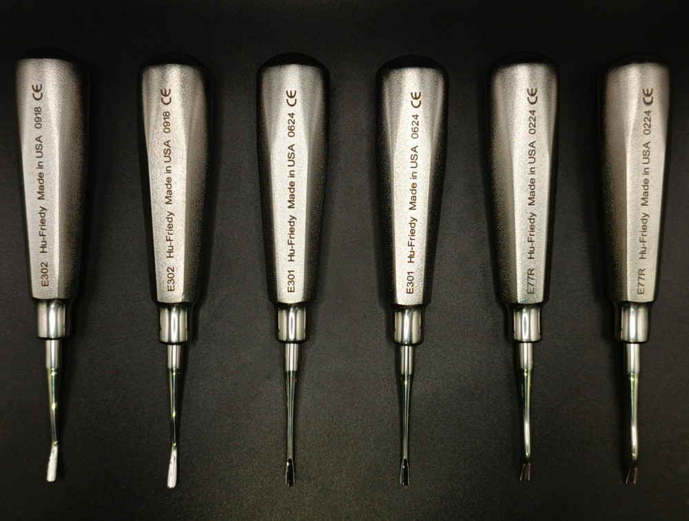 Hu-Friedy 301 Apexo Elevator - 302 Apexo Elevator & 77R Serrated Elevator Set