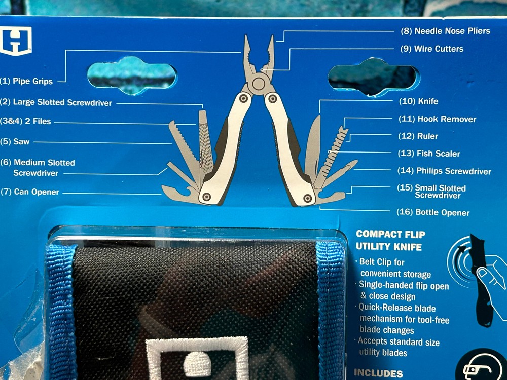 16-in-1 Multitool and Compact Flip Utility Knife