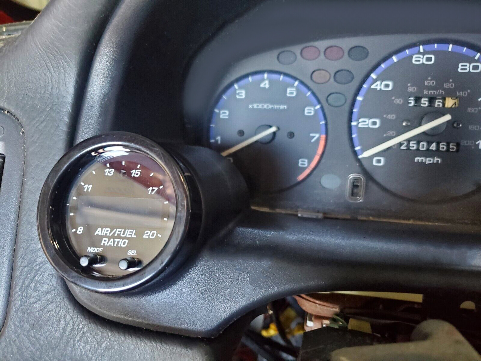 Dual Gauge Cluster Pod Meter Bezel 52mm-60mm for 1996-2000 Honda Civic Si EK EM1