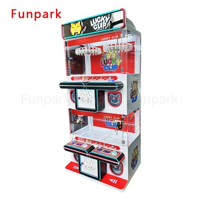 Rotating Spinning 25 Clip Prize Skill Redemption Claw Machine Arcade Combo (4)