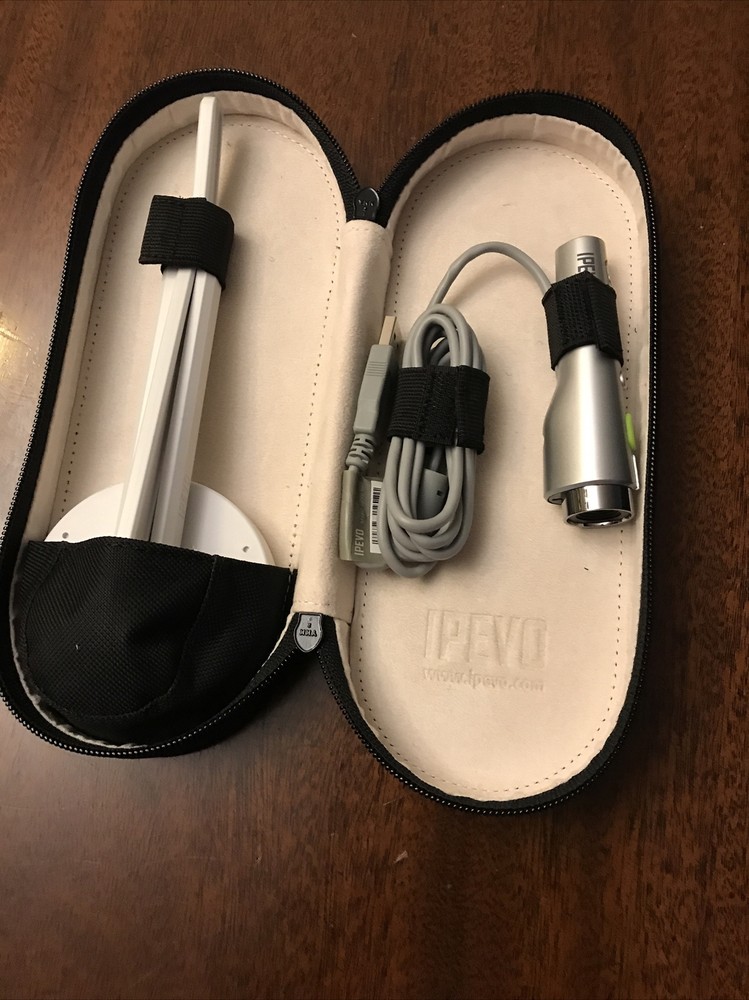 IPEVO CDVU-03IP Point 2 View USB Document Camera w/ Stand - Tested Gray White