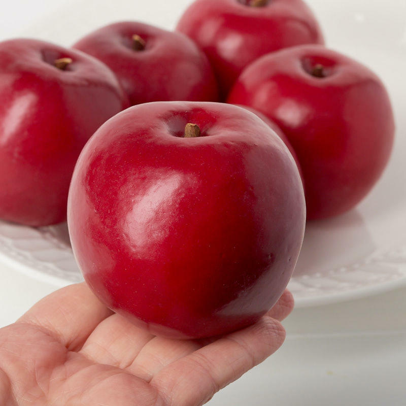 Realistic Look Artificial Red Apples | 6 Apples