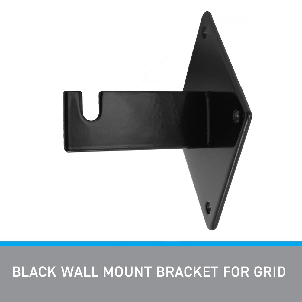 SSWBasics Wall Brackets for Gridwall or Grid Panels - Black (15 Pack) - Grid