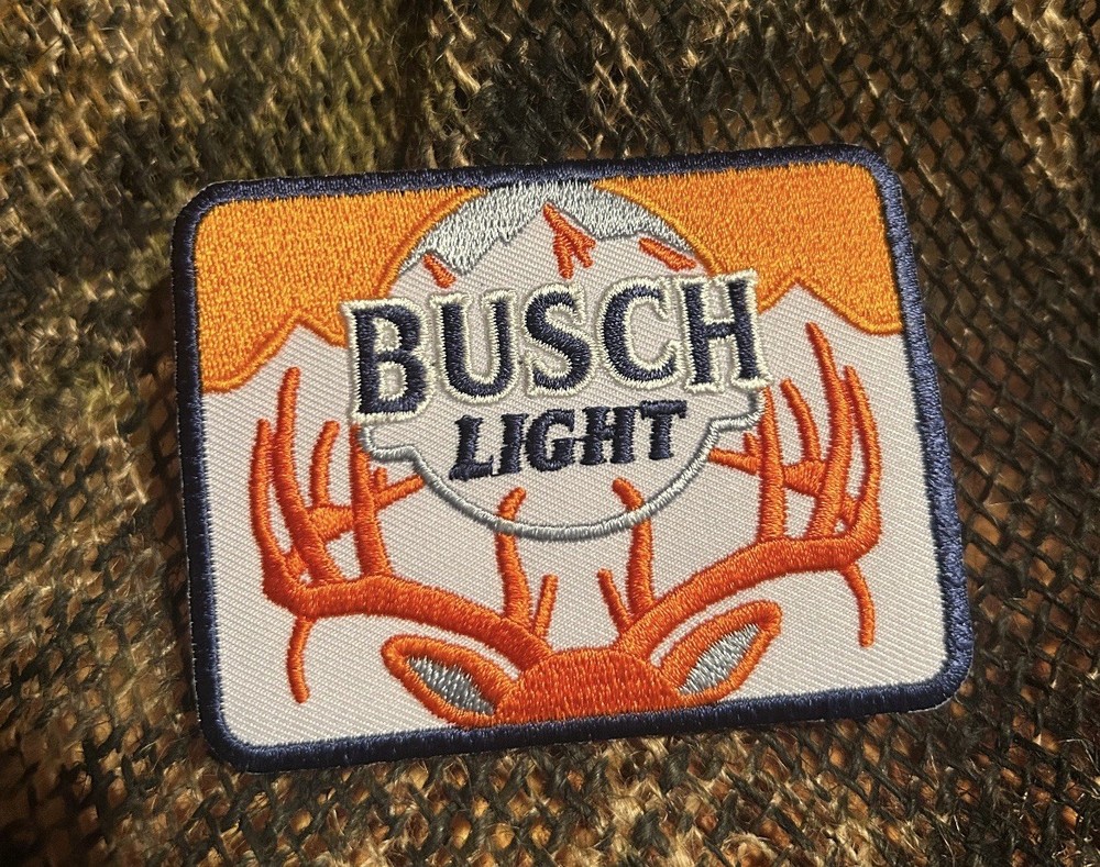 Busch Light Deer Hunting Iron On Patch
