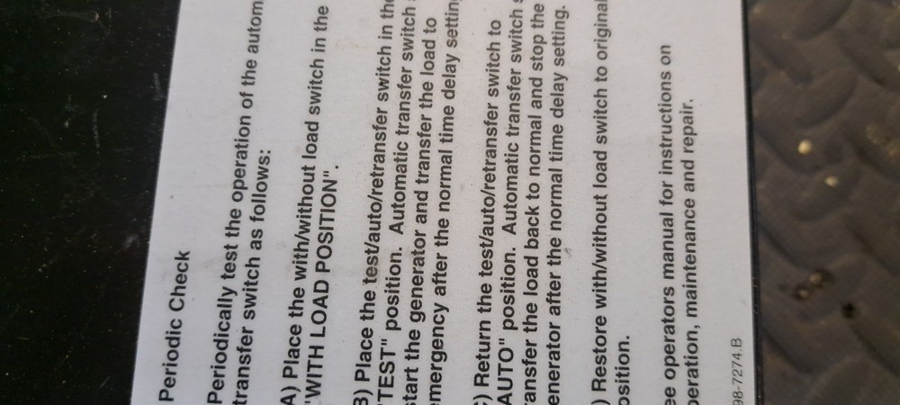 Onan transfer switch 0098-7274 b, 300-3092, program transition digital display