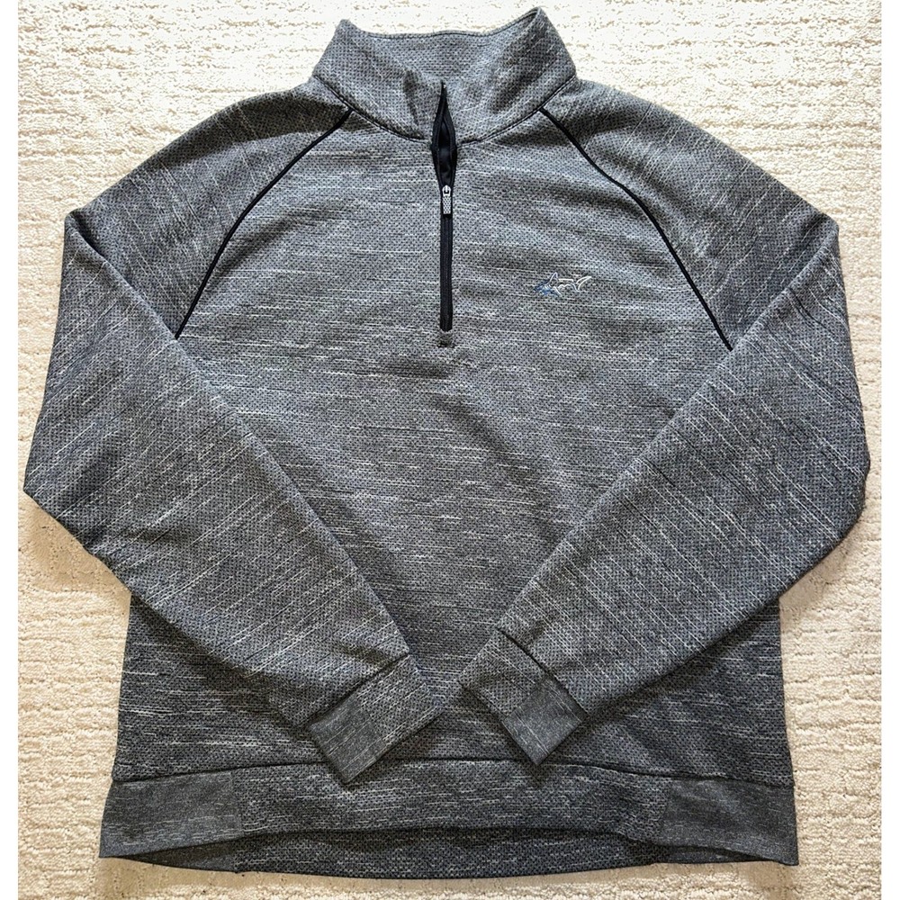 Greg Norman Quarter Zip Pullover Mens Medium Gray  Performance Golf Sweater