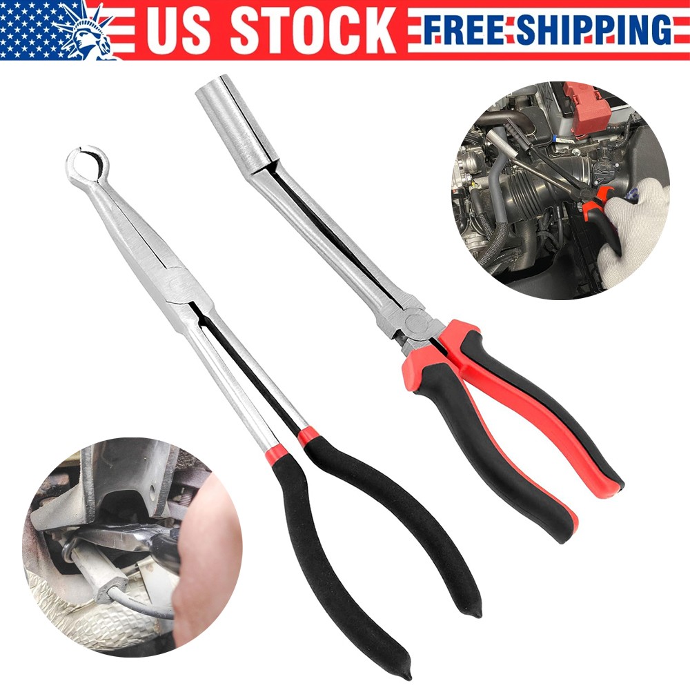 Car Spark Plug Wire Removal Pliers Tool Sleeve Type & Round Spark Plug Pliers US
