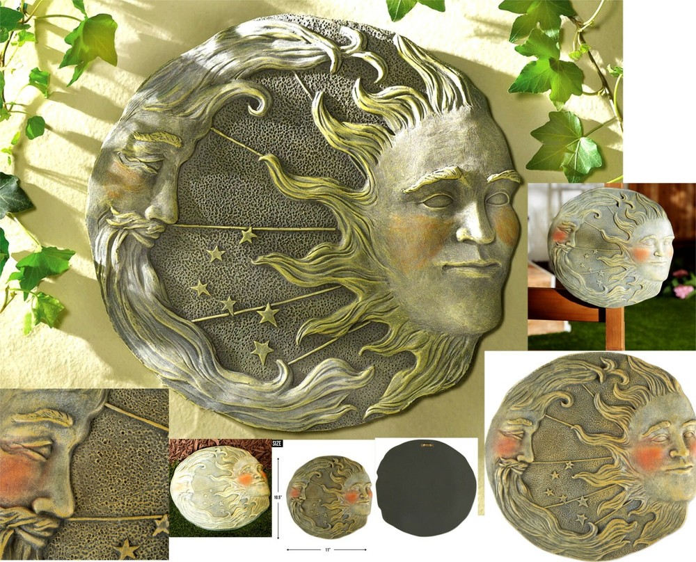 CELESTIAL WALL PLAQUE & STEPPING STONE *Stars Moon Sun & Stepping Stone* NIB
