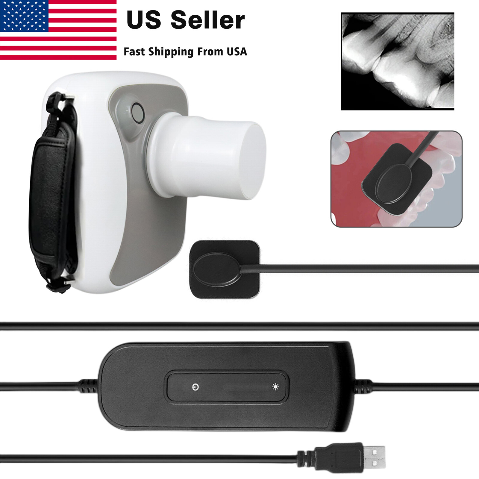 Dental Digital X-Ray Machine Xray Unit + Imaging System RVG X-Ray Sensor Size 1