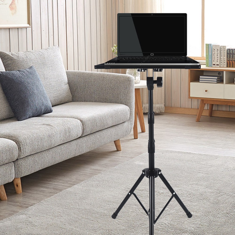 Rolling Adjustable Laptop Stand overbed Table Mobile Tripod Stand Laptop Table