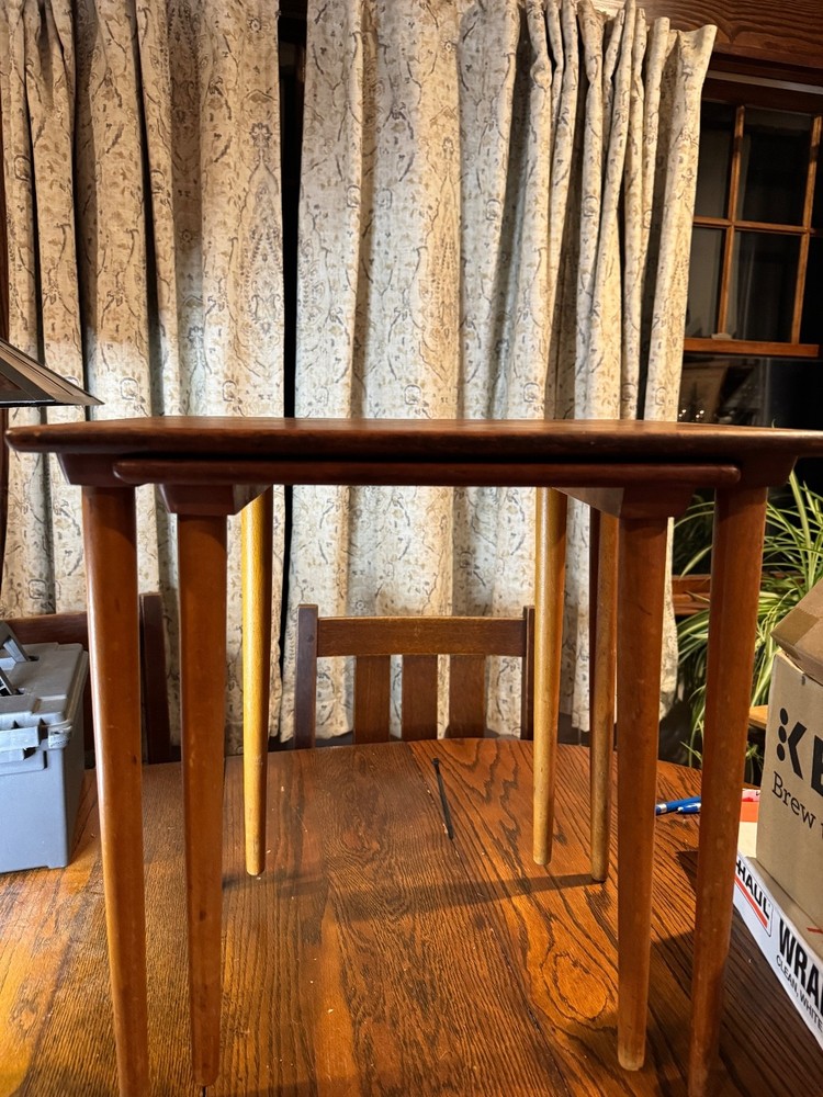 Mid Century Danish Modern Danish Nesting Stacking Tables