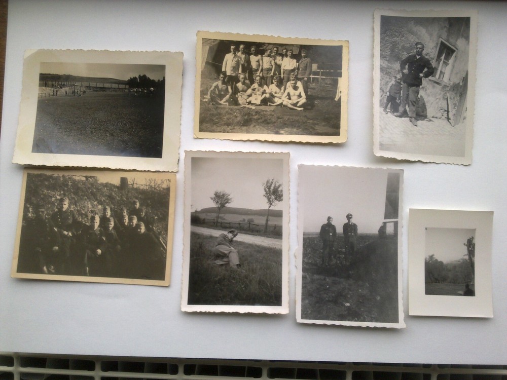 7 X WW2 SMALL GERMAN MILITARY PHOTOS,