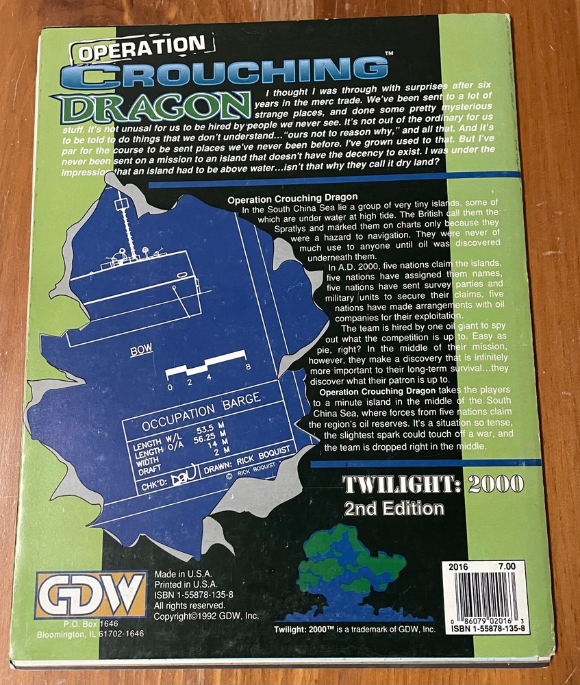 Operation Crouching Dragon - Twilight 2000 2nd Edition - GDW 2016