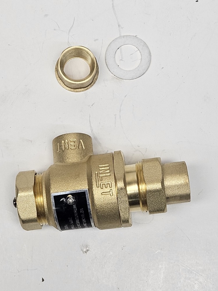 YAHE HVAC 1/2" Threaded Dual Check Valve Backflow Preventer
