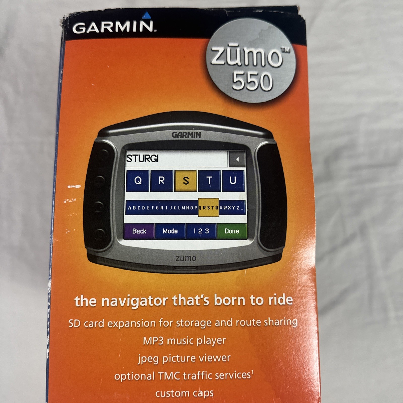 OEM Garmin Zumo 550 Motorcycle Power Cradle Mount & Chrome Handlebar Clamp