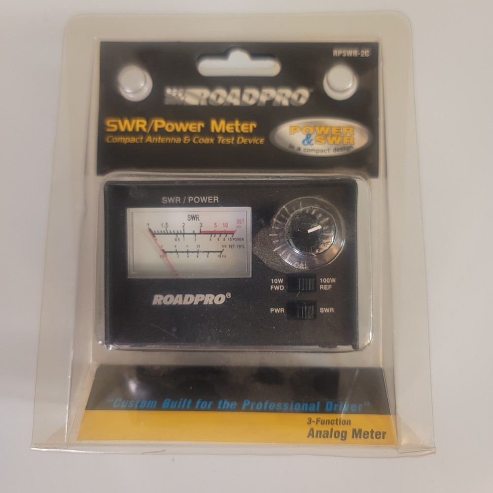 RoadProSWR-2C Power Meter 100 Watt Compac 3-Function Analog Test Meter
