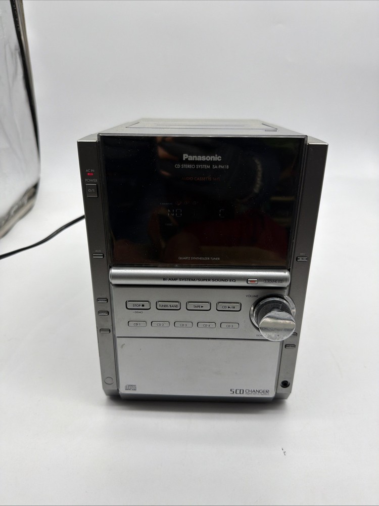 Panasonic SA-PM18 5 CD Changer Deck Receiver No Remote