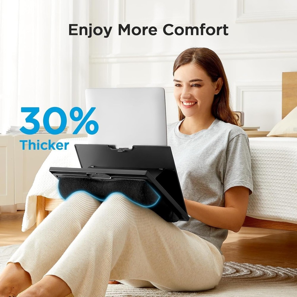 Multifunctional Adjustable Lap Desk for Easy Work Anywhere - Fits 15.6 Laptops