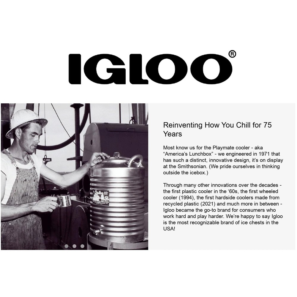 Igloo Replacement Telescoping Handle for Approx. 14"H x 6.25"W x 2"D, Black