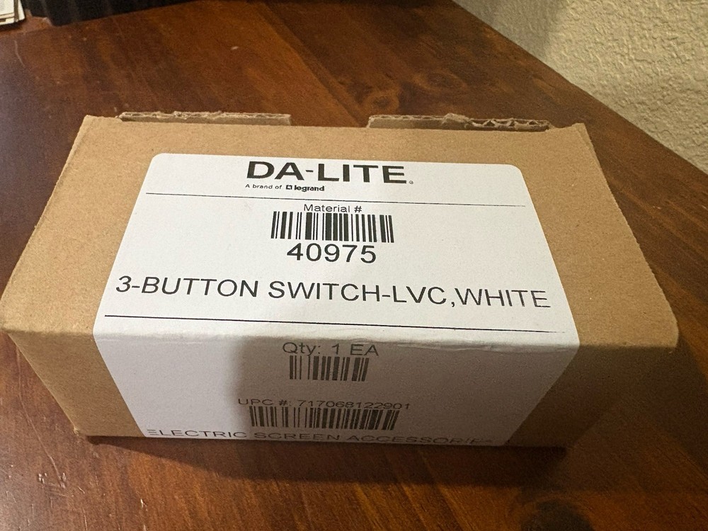 Legrand Da-Lite 40975 Extra Three Button Low Voltage Control Switch