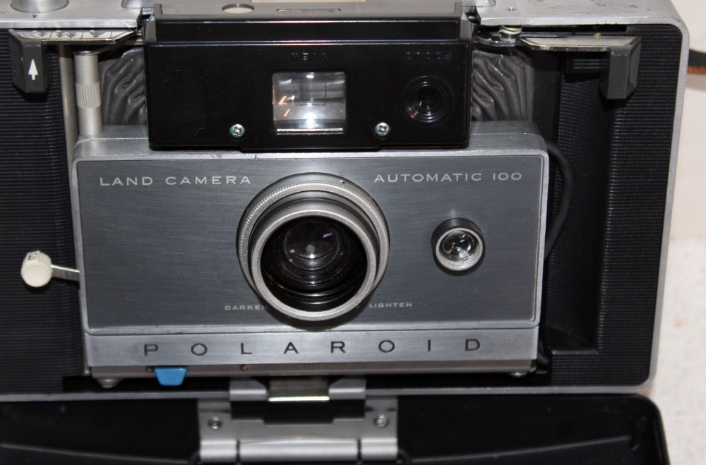 Polaroid Automatic 100 Land Camera + Strap ~ Nice