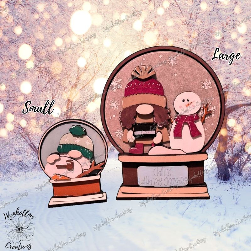 Gnomes in the Snow Interchangeable Snow Globe