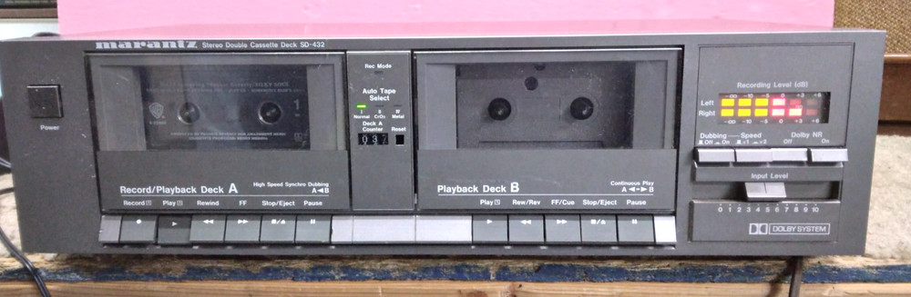 Marantz Stereo Double Cassette Deck SD-432 Both sides Working!!