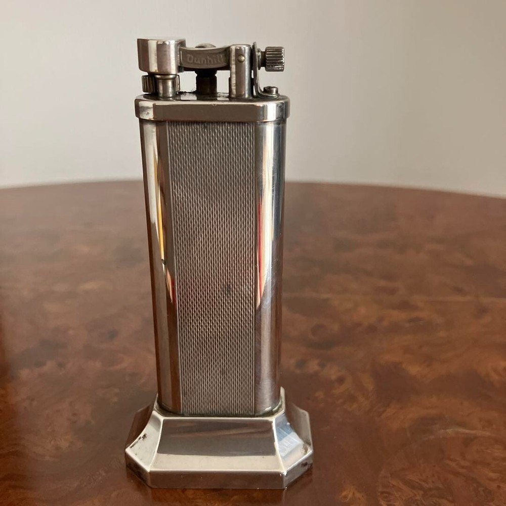 Dunhill table lighter silver with box