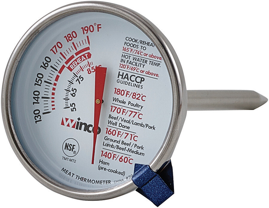 Meat Thermometer, 2" Dial, 5" Probe (12 Each)