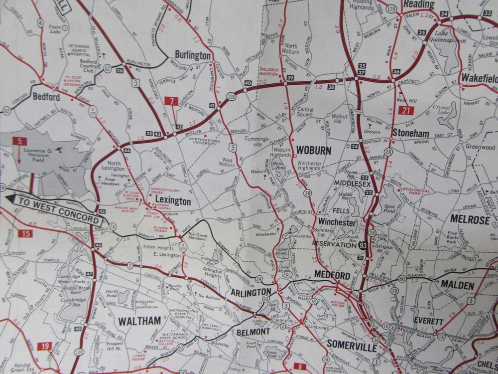 Boston & Vicinity Folded Map by Avis