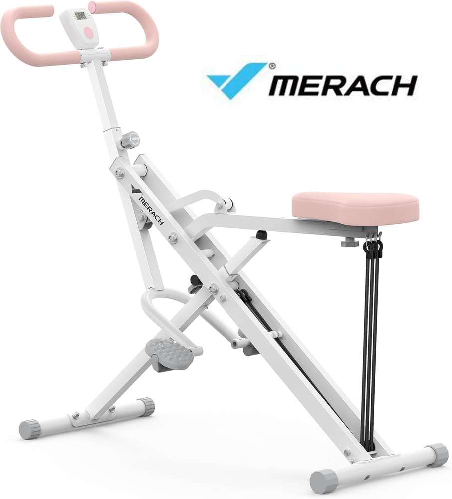 New MERACH Squat Machine Adjustable Resistance Glutes Workout Exercise Foldable