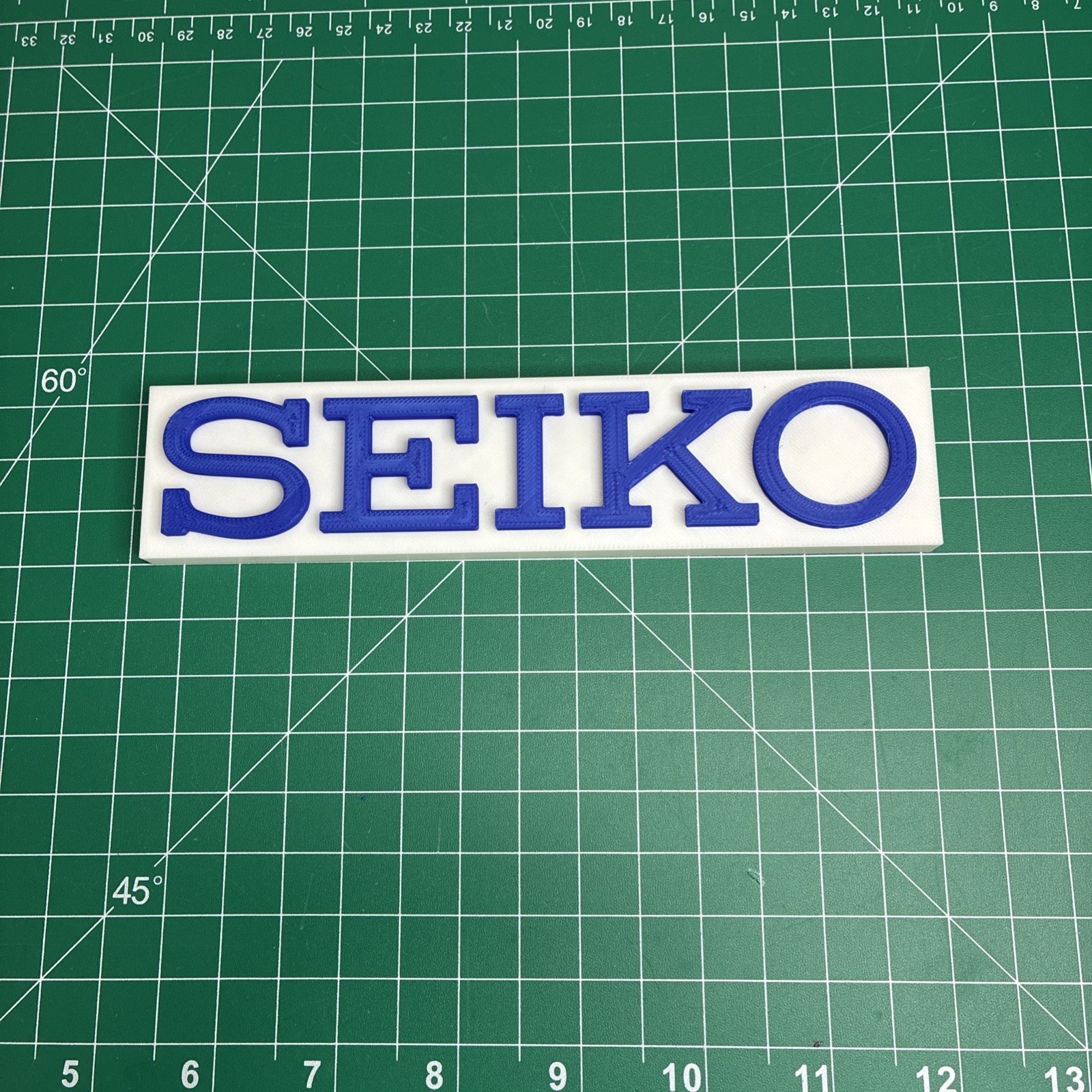 3D Printed Seiko Watch Fan Art Sign Logo Display