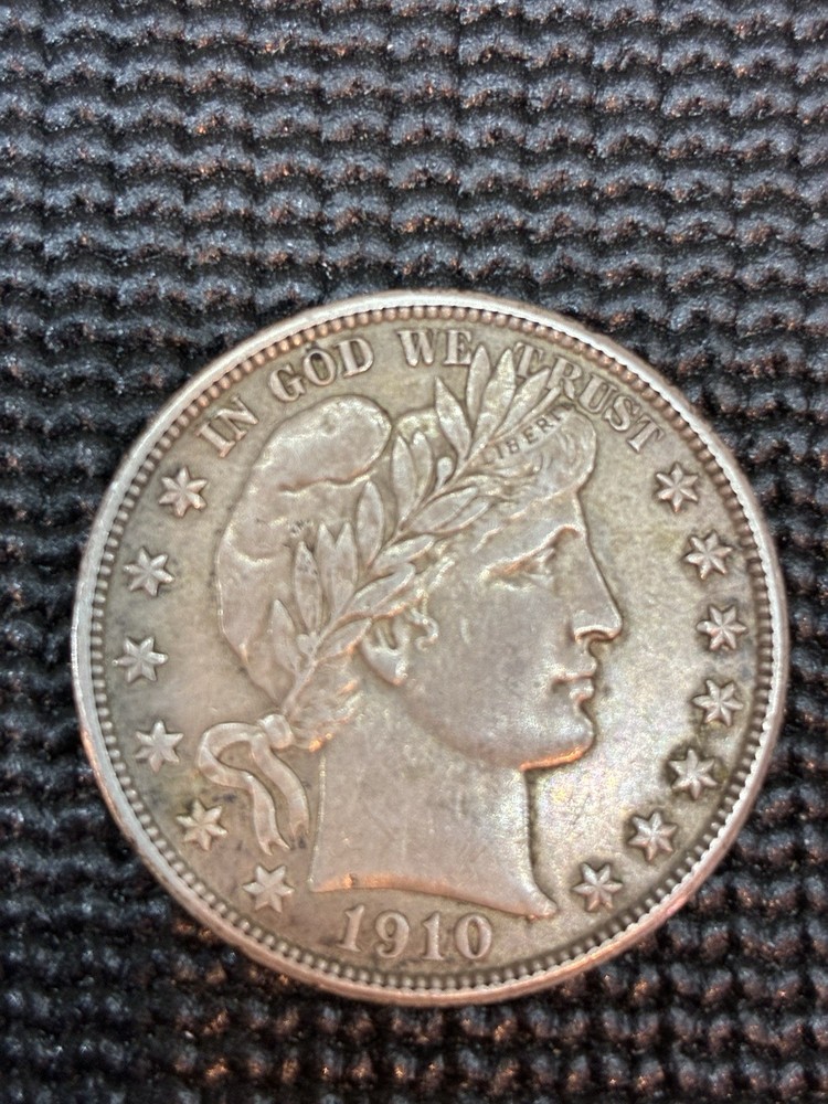 1910 Barber Half Dollar - 90% Silver - 50c